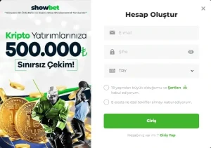 Showbet Kayıt Ol Resmi